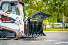 Skid Steer Rock Rake Root Grapple Attachment for Kubota Machines 78″ Wide