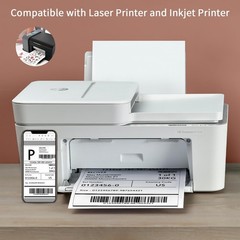 Printable Sticker Paper – 100 Sheets 8.5 x 11 Full Sheet Labels, Matte Self A…