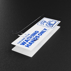 Hand Wash Only Sign – Peel & Stick Label for Commercial Kitchen, Restaurant Use,