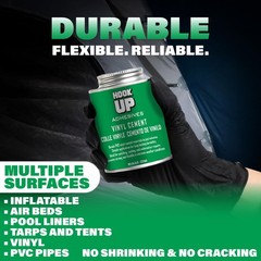 Vinyl Cement – Waterproof Pool Liner Repair Glue for Vinyl & PVC, FastDrying …