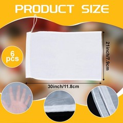 Yeabwps 6 Pcs Nut Milk Bag Strainer 12 X 8 Inch Reusable 200 Mesh Fine Nylon