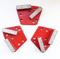 3PK 16/20 Grit Medium Bond Trapezoid HTC Grinding Disc/Plate/Shoe-Premium Grade