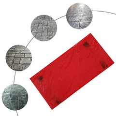 Rectangular Polyurethane Stone Tile Texture Concrete Texture Mat Roads Stamp Mat