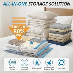 Cozy Essential Vacuum Storage Bags, 80% Compression Vacuum Seal Space Saver P…