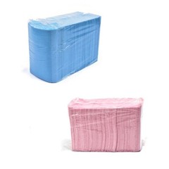 1 Pack 500pcs Dental Bib 3ply (2 paper + 1 poly) Pink color