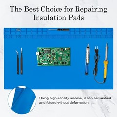 Oversized Large Soldering Mat, 27.6″x15.7″ Heat Resistant Silicone Work Mat, …