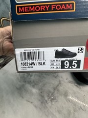 Skechers Work Slip Resistant Memory Foam Wide 9.5 USPS Approved Black