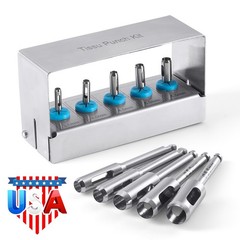 5 Pcs Dental Implant Tissue Punch Kit set Surgical Surgery With Box Holder