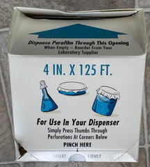 Parafilm M Laboratory Sealing Film Roll PM-996 4 in x 125 ft, free shipping