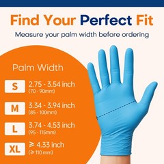 Supmedic Medical Nitrile Exam Gloves Latex-Free Powder-Free Food Safe Cooking