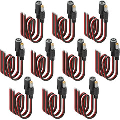 (Real 18AWG 5Pcs DC Barrel Connectors – 5.5X2.1Mm DC Plug Female Pigtail Connect