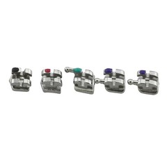 Dental Orthodontic Metal Brackets MIM Mini Braces Roth MBT 022 018 345 Hooks 5-5