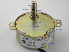 Small Synchronous Gear Motor 110V AC 5-6RPM CW/CCW Torque 4Kg.cm Electric Syn…