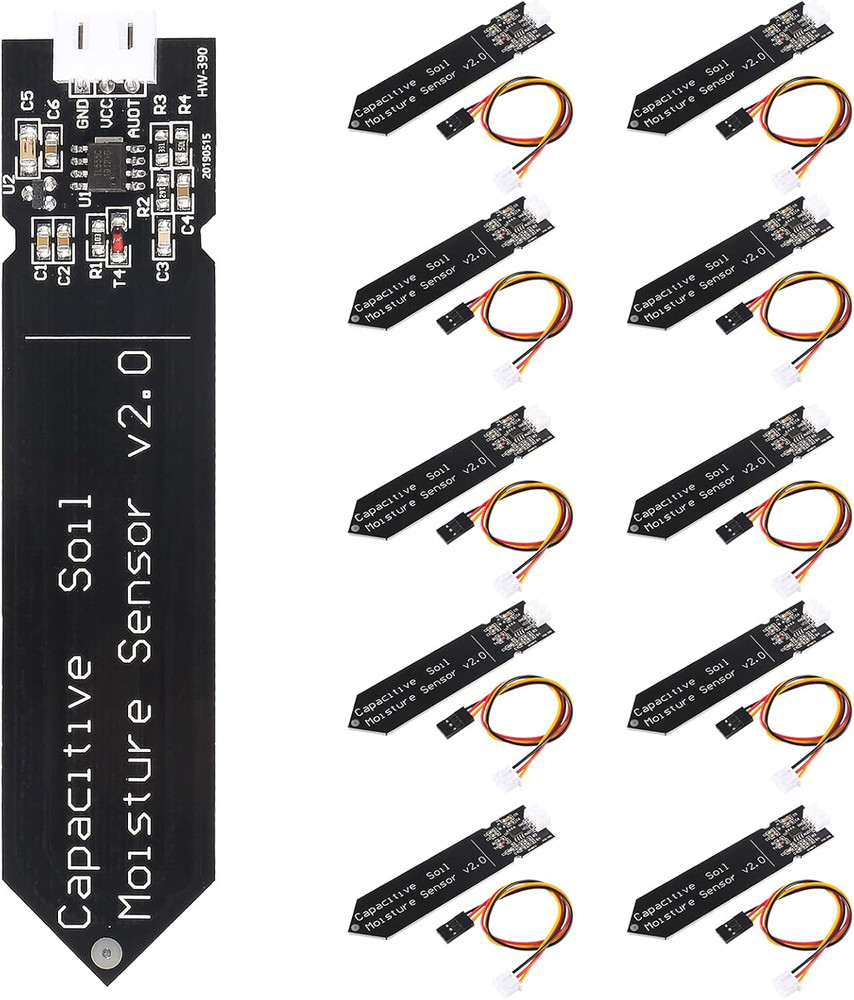 10 Pack Capacitive Soil Moisture Sensor Corrosion Resistant for Arduino Moist…