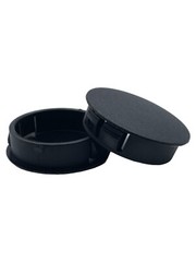 1 3/8″ Hole Nylon Locking Panel Plugs Black/White Dome Cover 1 1/2″ Top Width