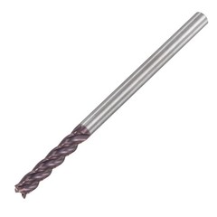 6mm Dia 6mm Shank 100mm HRC55 Carbide AlTiN Coated 4 Flute Square End Mill