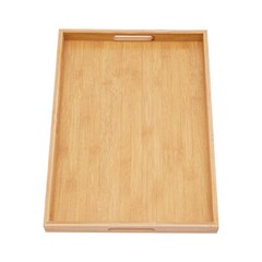 Bamboo Serving Trays 4pcs Modern Kitchen Trays For Hold Fruits Cakes Drinks