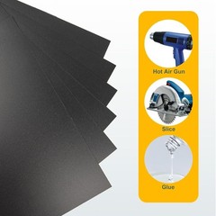 6 Pack Black Plastic Sheet 8x12x0.04 Inches Flexible High Tensile DIY Plastic