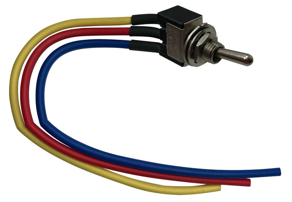 (10) Mini Heavy Duty Metal Toggle Switch ON-OFF-ON 3A 250V SPDT W/ 6″ Leads