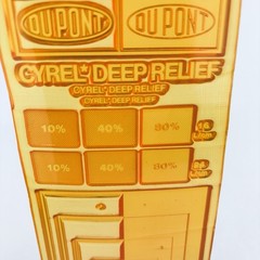 Vintage Du Pont DuPont Printers Yellow Stamp Cyrel Deep Relief Rubber Rare!