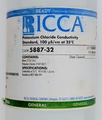 RICCA Potassium Chloride Conductivity Standard 100 µS/cm for Lab Use 1L