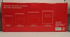 Highmark Clear Food/Item 100 Count Storage Bags 2 Gallon Zip Lock Zipper 13″x15″