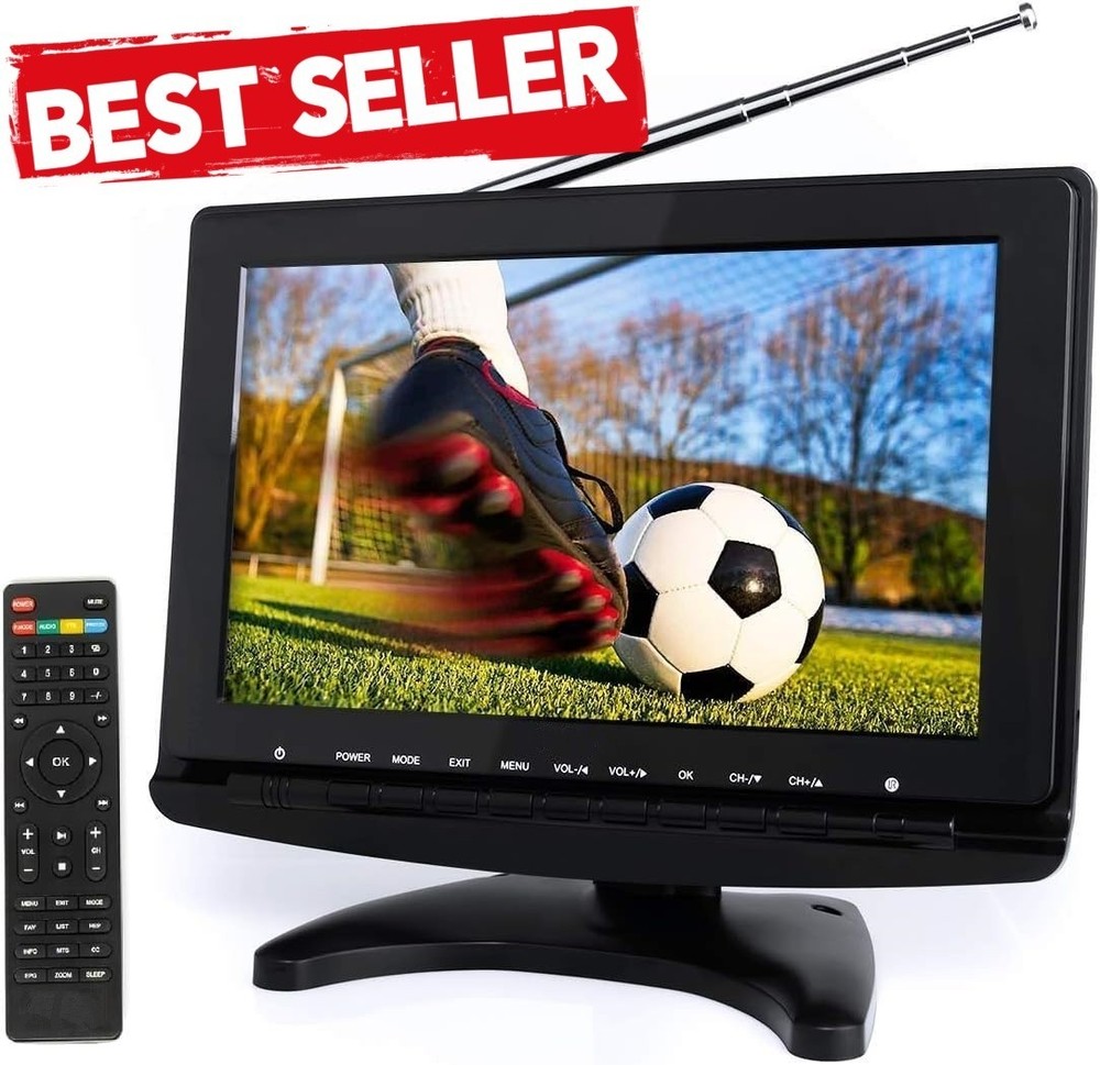 Televisor LCD portátil de pantalla ancha de 1080P con antenas desmontables, NEW