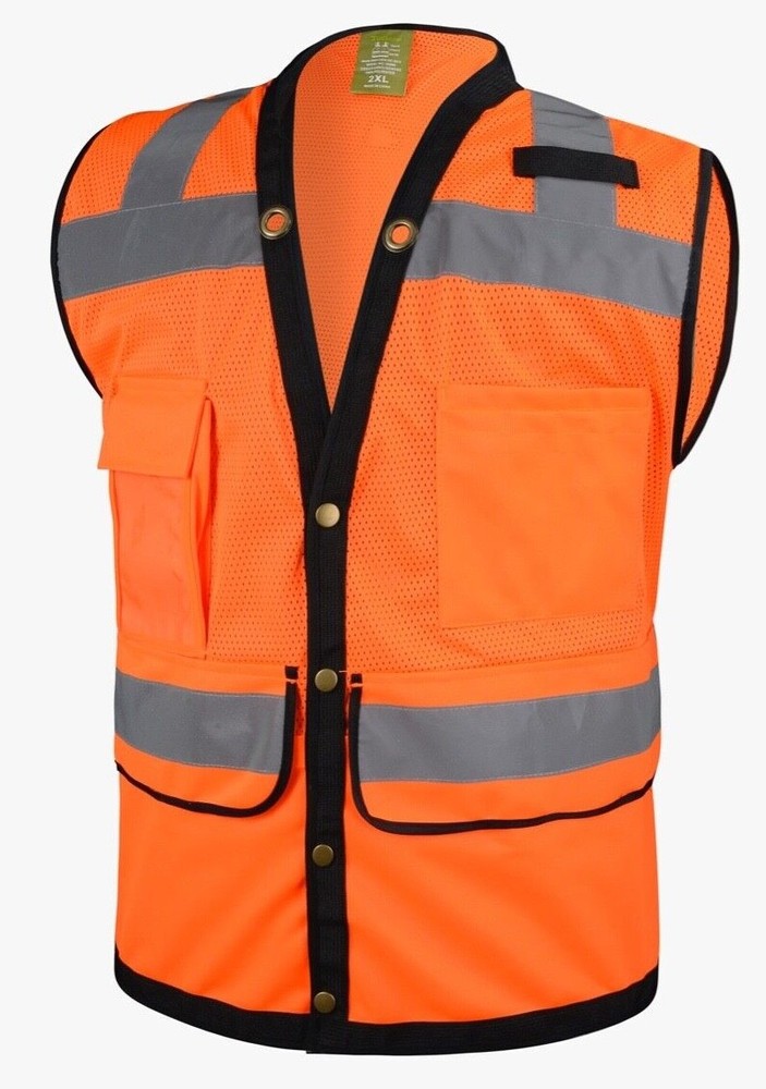 Orange Class 2 Heavy Duty Surveyor Safety Vest
