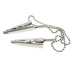 Dental Premium Metal Chain Bib Napkin Holder Clip Flexible Crocodile Clip 40cm
