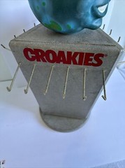 Croakies Rotating Vintage Hanging Store Display Happy Earth Head In Clouds World