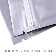 Different Sizes Flat Premium Heavy-Duty Aluminum Silver Zip Lock Pouch Bag M