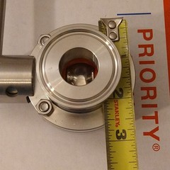 1” Sanitary Butterfly Valve with Pull Handle Stainless Steel