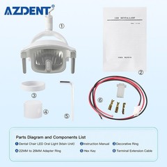 Dental Reflective LED Lamp Oral Light Ra90 For Unit Chair Yellow & White Color