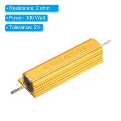 100W 2 Ohm Aluminum Shell Resistor Housing Resistor with Screws 4Set