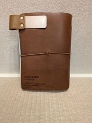 TRAVELER’S COMPANY Notebook Leather Cover Passport Size Camel Accessory set USED