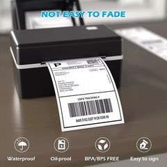 4″x6″ Fanfold Direct Thermal Shipping Labels for Zebra and Rollo Printers