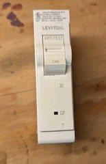 Leviton LB120-GFI 20A 1-Pole Plug-On GFI Circuit Breaker 20A 1-POLE 120V