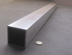 6061 T6 Aluminum Square Tube 2.50″ Square x 1/8″ Wall x 48″
