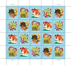 United States Postal Service Coral Reefs Postcard 5 Sheets Of 20 First Class