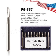 Dental Carbide Burs FG557 Friction Grip Straight Fissure Tungsten Carbides