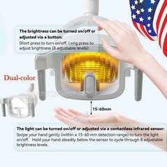 Dental LED Lamp Oral Light Dual-color Lamp for Dental Chair Infrared Sensor