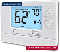 NonProgrammable Thermostat for Home, Digital Energy-Saving Thermostat,Single-Sta