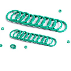 1mm Cross Section , ID:1-58mm O-ring for Automotive A/C Plumbing Repair (Green)