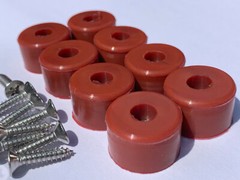 7/8″ DIA Silicone Rubber Bumpers Black White Clear Brown Orange Red Blue Green