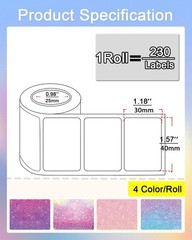 1.57×1.18 (40x30mm) Thermal Labels for T50M Pro/M110/M100/M220 Label Makers, …