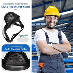 Full Face Super Protective Mask Anti-fog Shield Safety Transparent Head Cover