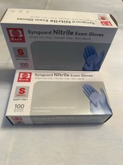 Basic Synguard Nitrile Exam Gloves Small Powder-Free NGPF7001.