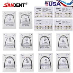 10 Packs Dental Orthodontic Round Super Elastic Niti Arch Wires / Mini Brackets