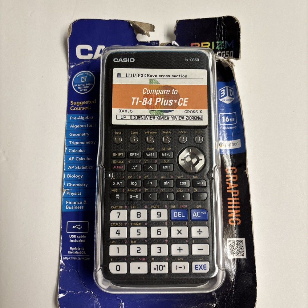 Casio Prizm FX-CG50 Color Graphing Calculator w/3D Graph -black/NEW