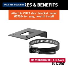 CURT 58300 Vehicle-Side Trailer Wiring Harness Mounting Bracket for 4-Way Flat,